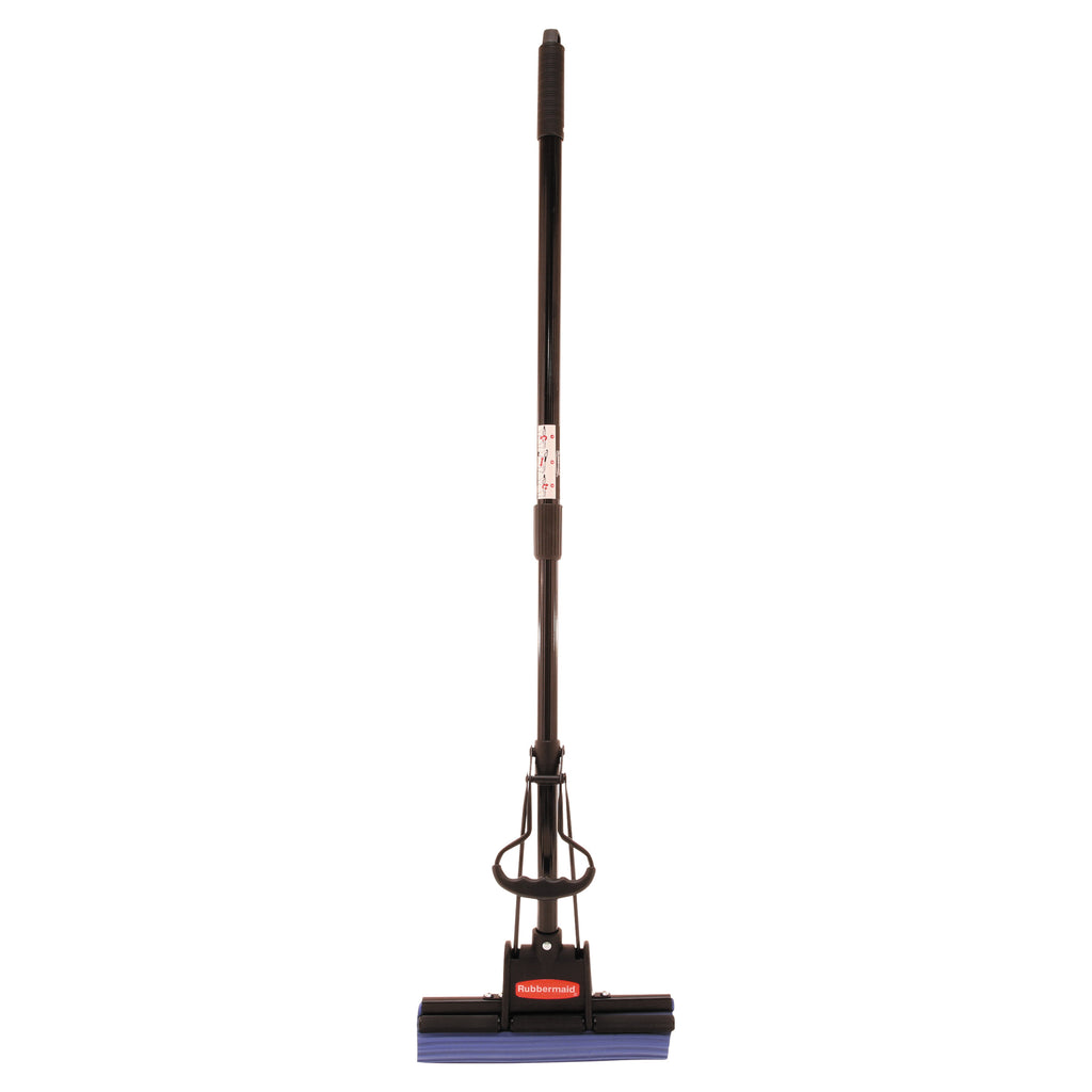 PVA Sponge Mop w/Wringer Lever, 10 1/2"w, Blue Head
