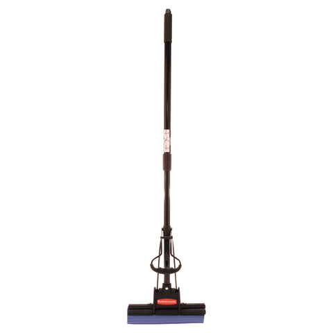 PVA Sponge Mop w/Wringer Lever, 10 1/2"w, Blue Head