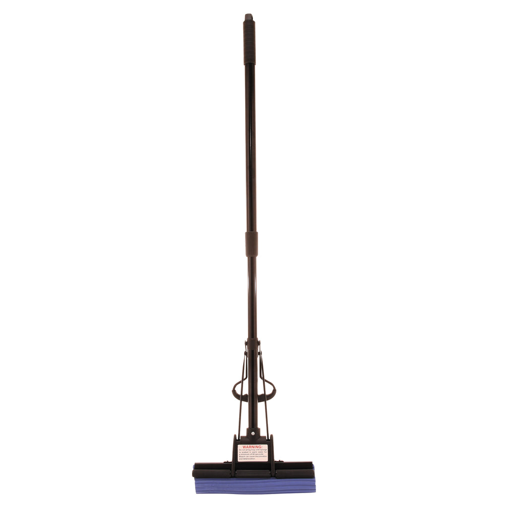 PVA Sponge Mop w/Wringer Lever, 10 1/2"w, Blue Head