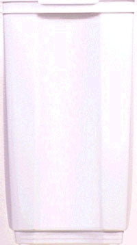 13.25-Gallon Spring Top Wastebasket, White
